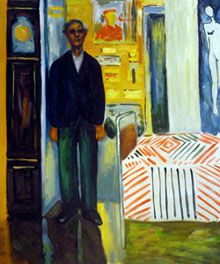 Munch - Self Portrait: Between Clock and Bed