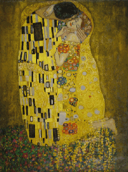 Gustav Klimt's The Kiss oil painting