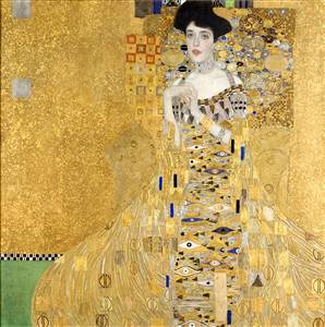 A dazzling gold-flecked 1907 portrait by Gustav Klimt