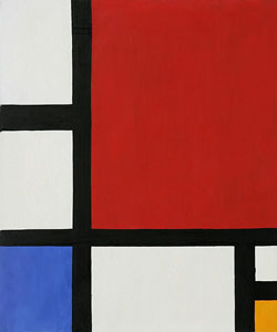 mondrian oil painting composition