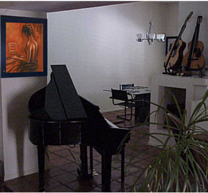 Decorating with Oil Paintings and Musical Instruments