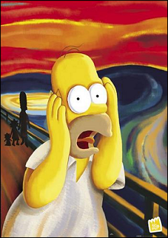 Edvard Munch - The Scream  oil painting - Simpsons Halloween Special