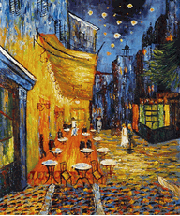 Cafe Terrace Oil Painting