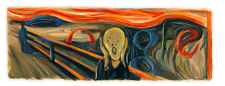 Edvard Munch Google logo