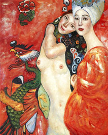Klimt's Red Girl Friends